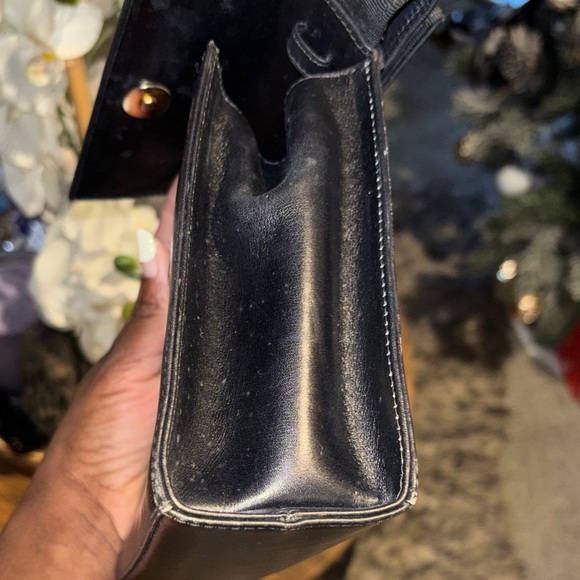 Vintage Salvatore Ferragamo Black Leather Mini Bag - Picture 6 of 10